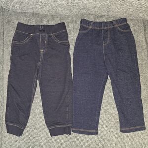 Carter's Dark Navy and Blue Denim Jeans with Elastic Waist